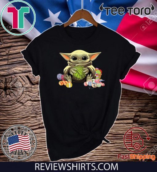 Baby Yoda Hug Wool Rolls Official T-Shirt