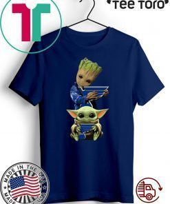 Baby Yoda and Baby Groot hug St. Louis Blues 2020 T-Shirt