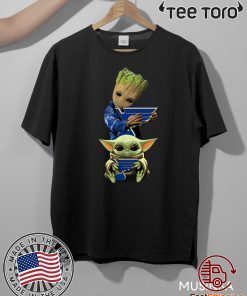 Baby Yoda and Baby Groot hug St. Louis Blues 2020 T-Shirt