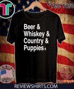 Beer Whiskey Country Puppies Official T-Shirt