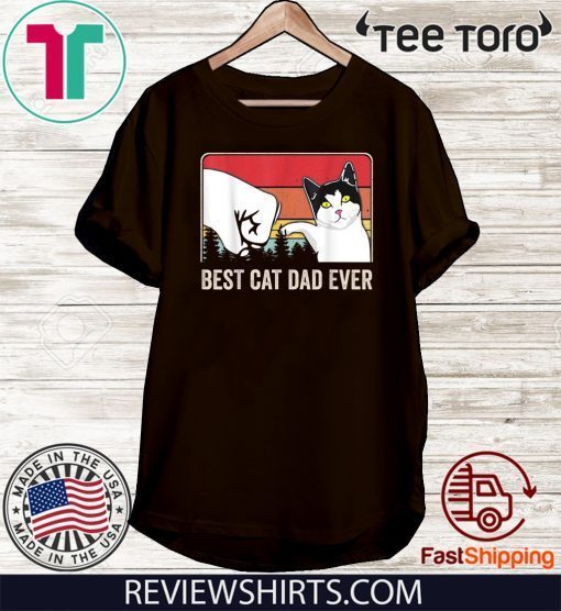 Best Cat Dad Ever Bump Fit 2020 T-Shirt