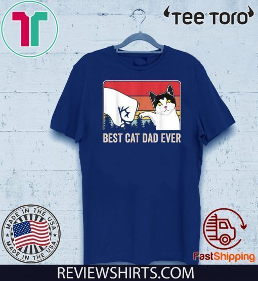 Best Cat Dad Ever Bump Fit 2020 T-Shirt