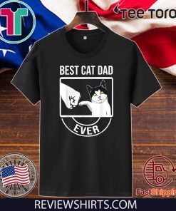 Best Cat Dad Ever Shirt - Funny Paw Kitten Cat Fist Bump Tee Shirt