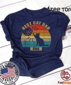 Best Cat Dad Ever Gift Paw Fist Bump Gift T-Shirt