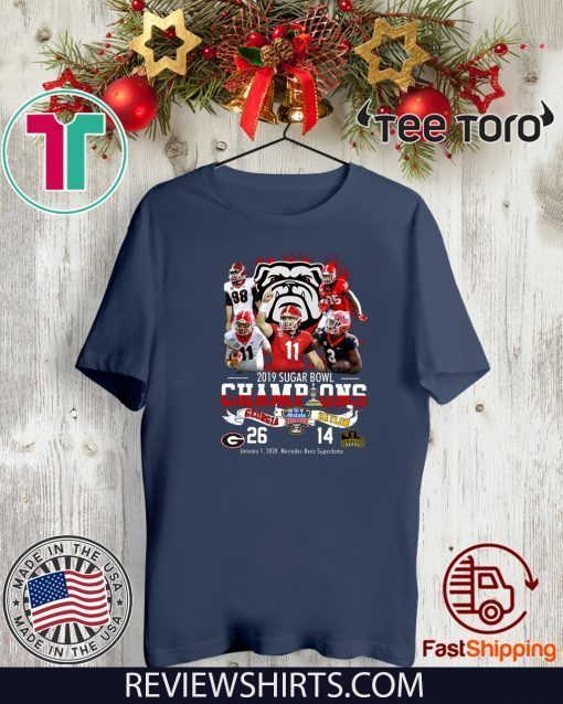 Georgia Bulldogs 2019 Sugar Bowl Champions vs Baylor Bears Tee Shirt