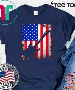 Guitar American Flag Usa Patriotic Love Music Lover Original T-Shirt