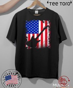 Guitar American Flag Usa Patriotic Love Music Lover Original T-Shirt