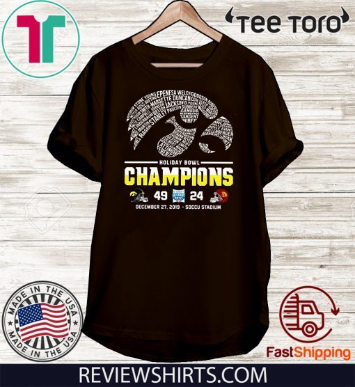 Iowa Athletics Holiday Bowl Champions Offcial T-Shirt