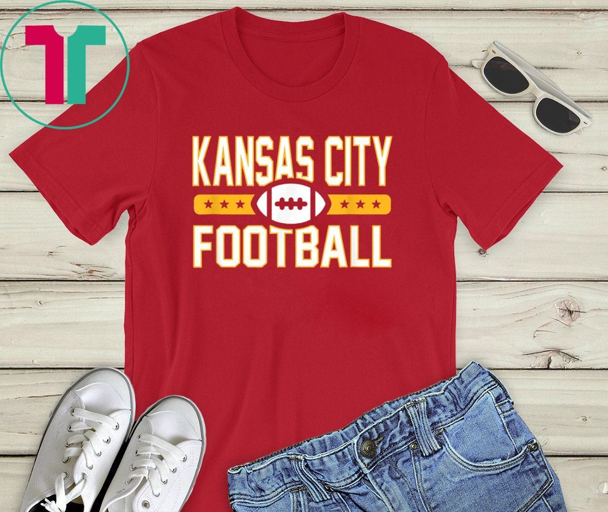 Kansas City Football Goalline TShirt ShirtElephant Office