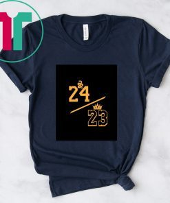 Rip Kobe 24 LeBron 23 Gold T-Shirt