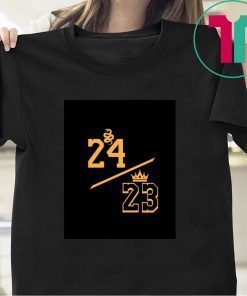 Rip Kobe 24 LeBron 23 Gold T-Shirt