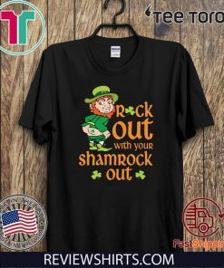 Leprechaun Rock Out With Shamrock Out St Patrick’s Day Gift T-Shirt