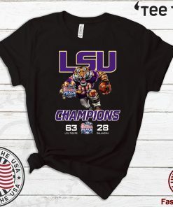 Lsu Tigers Champions Chick Fil Peach Bowl Unisex T-Shirt