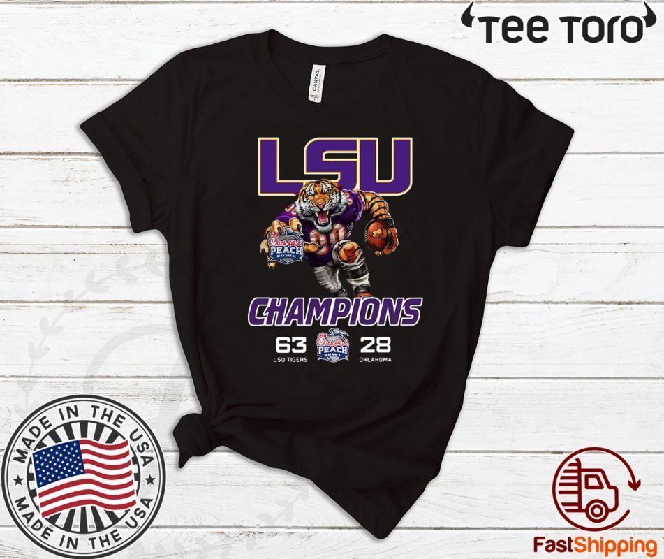Lsu Tigers Champions Chick Fil Peach Bowl Unisex TShirt