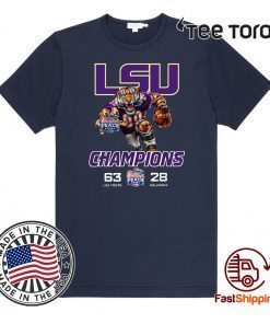 Lsu Tigers Champions Chick Fil Peach Bowl Unisex T-Shirt