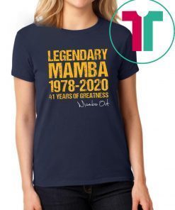 Mamba Out 1978 2020 41 Years Of Greatness T-Shirt