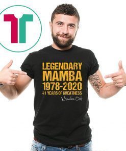 Mamba Out 1978 2020 41 Years Of Greatness T-Shirt