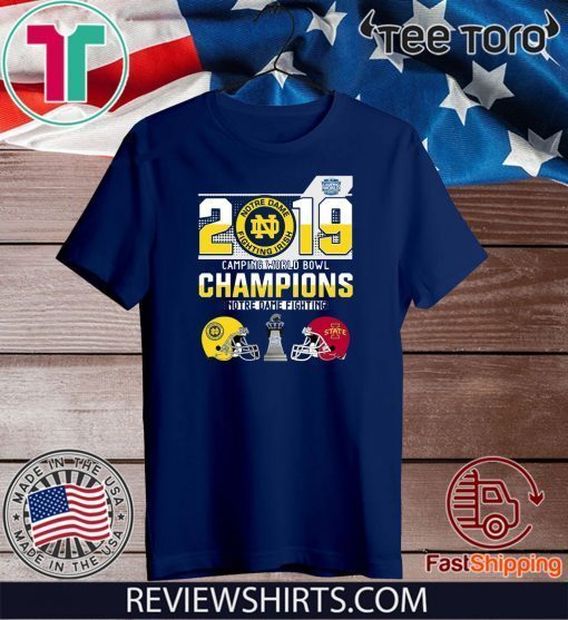 Notre Dame Fighting Irish 2019 Camping World Bowl Champions Offcial T-Shirt