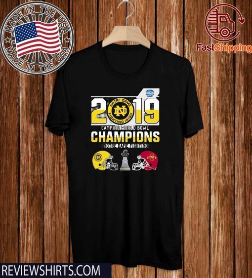 Notre Dame Fighting Irish 2019 Camping World Bowl Champions Offcial T-Shirt