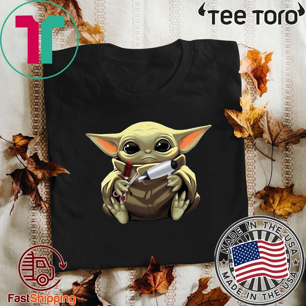 Baby Yoda Hug Hair Stylist Best T Shirt - ShirtElephant Office