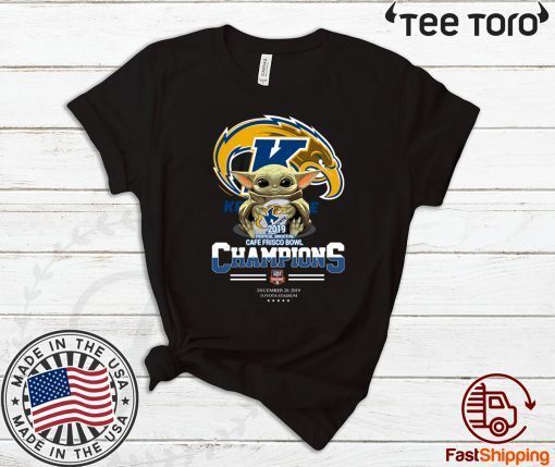 Pretty Baby Yoda Hug Kent State 2019 Champions Offcial T-Shirt