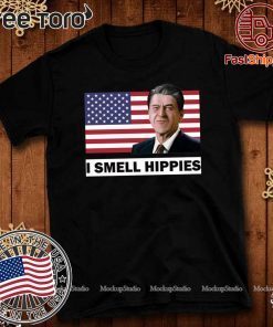 Ronald Reagan I Smell Hippies USA T Shirt