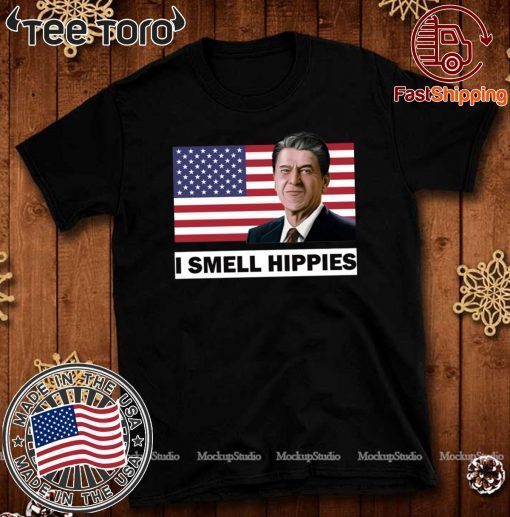 Ronald Reagan I Smell Hippies USA T Shirt