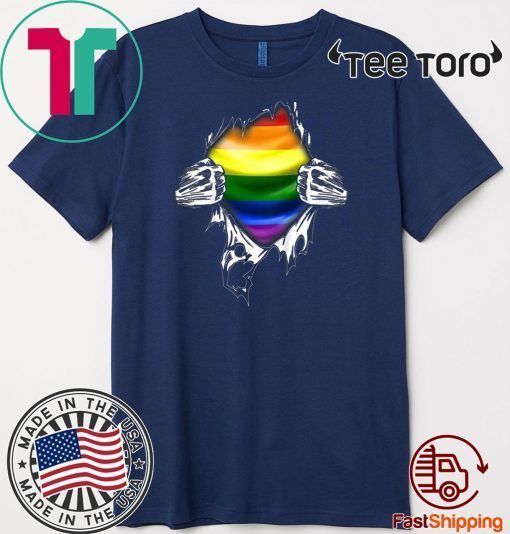 Superhero Ripping T-Shirt - LGBT Gay Pride Awareness Month Shirt