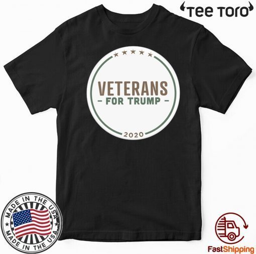 Veterans for Donald Trump Buttons 2020 Tee Shirt