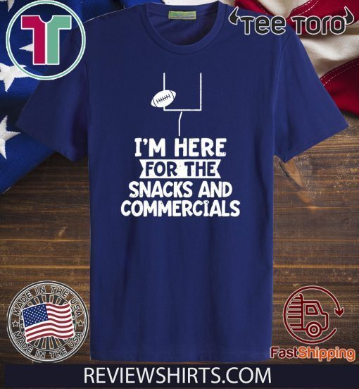 snacks and commercials Super Funny Gift For Football Bowl Tee Shirt