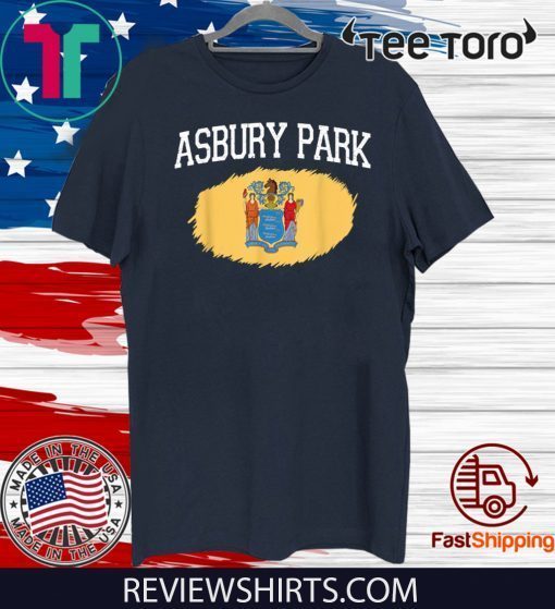 ASBURY PARK NJ NEW JERSEY Flag Vintage USA Sports Official T-Shirt