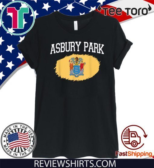 ASBURY PARK NJ NEW JERSEY Flag Vintage USA Sports Official T-Shirt