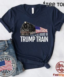 All Aboard the Trump Train American Flag TShirt