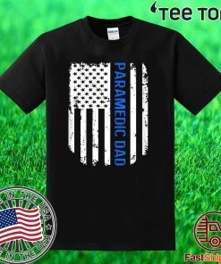 American Flag Proud Paramedic Dad Vintage T-Shirt