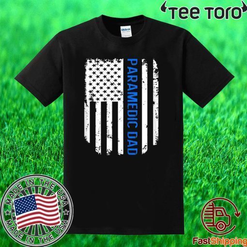 American Flag Proud Paramedic Dad Vintage T-Shirt