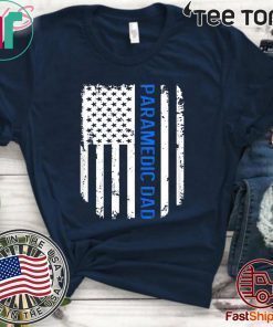 American Flag Proud Paramedic Dad Vintage T-Shirt