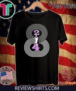 KOBE BRYANT RETIRING 8 AND 24 JERSEY NUMBERS OFFICIAL T-SHIRT