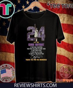 Kobe Bryant title collection thank you for the memories Limited Edition T-Shirt