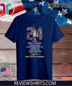 Kobe Bryant title collection thank you for the memories Limited Edition T-Shirt