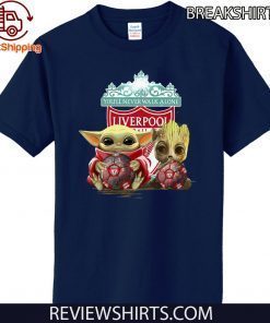 Baby Yoda And Baby Groot Hug Liverpool Original T-Shirt