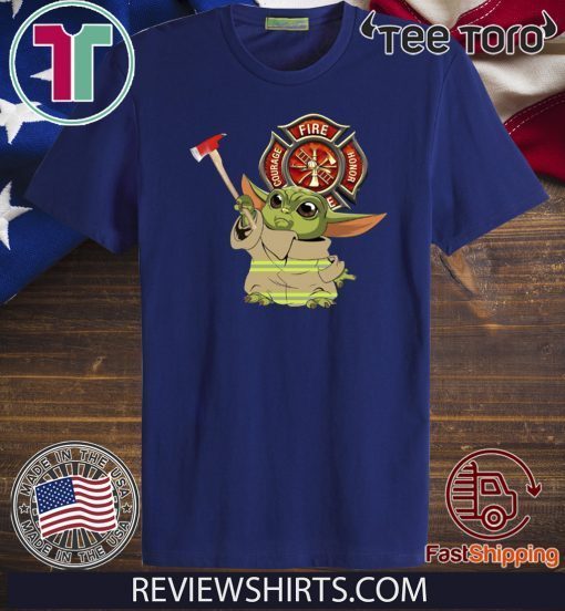 Baby Yoda Courage Fire Honor 2020 T-Shirt