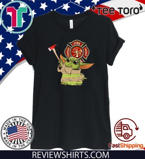 Baby Yoda Courage Fire Honor 2020 T-Shirt