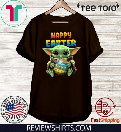 Baby Yoda hug Happy Easter 2020 T-Shirt