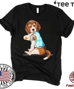 Beagle Tattoos I Love MOM Sitting Funny Gift Mother's Day Tee Shirt