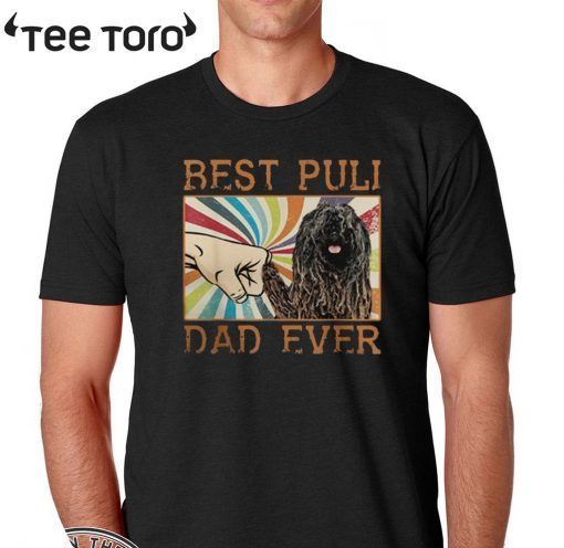 Official Best Puli Dad Ever Retro Vintage T-Shirt