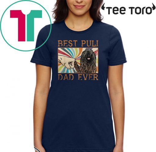 Official Best Puli Dad Ever Retro Vintage T-Shirt