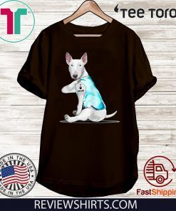 Bull Terrier Tattoos I Love MOM Sitting Gift Mother's Day Shirt T-Shirt