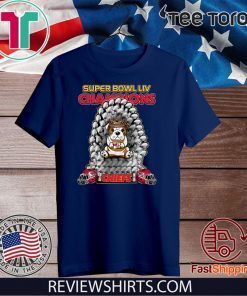 Bulldog Iron Throne Super Bowl LIV Champions Chiefs Tee Shirt