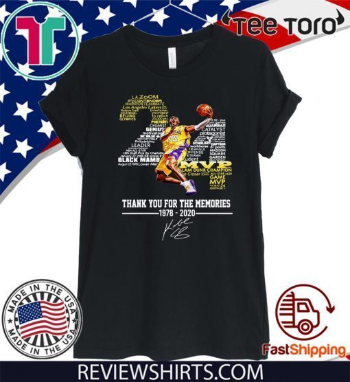 24 Kobe Bryant and title collection thank For 2020 T-Shirt