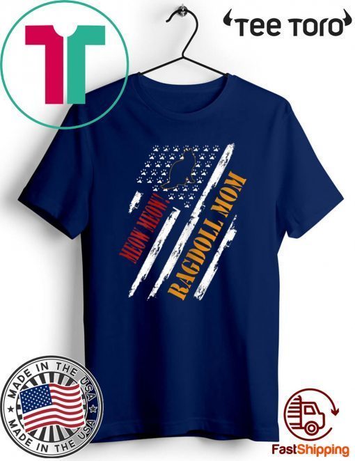 Vintage American Flag Meow Meow! Ragdoll Mom lovers Official T-Shirt